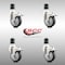 Service Caster 4 Inch 316SS Thermoplastic Rubber Swivel 1-7/8 Inch Stem Caster Set Lock Brake SCC-SS316TTLEX20S414-TPRB-178-4 - alternate 4